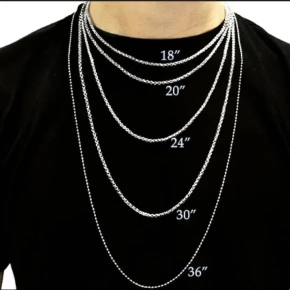 NEW REAL Gold 3.5mm Cuban Link Chain 24”
